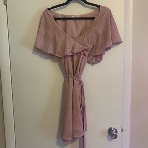 Pink wrap dress